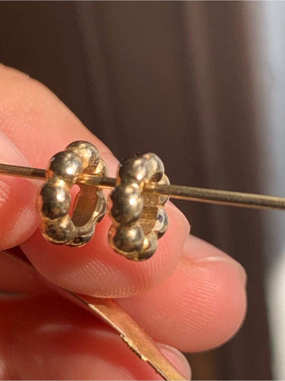 14k Gold Pandora Bubble spacers - Picture 2 of 9